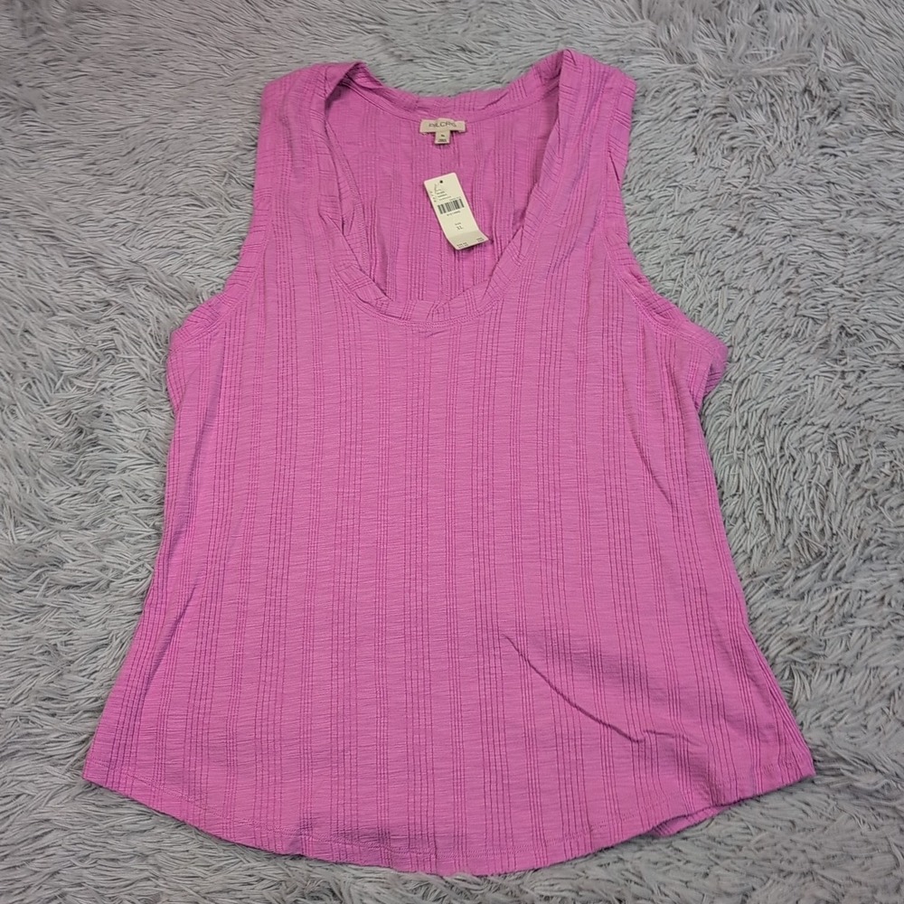 Pilcro Shirt Womens XL Pink Tank Top Soft Stretch Sleeveless Comfort Casual New